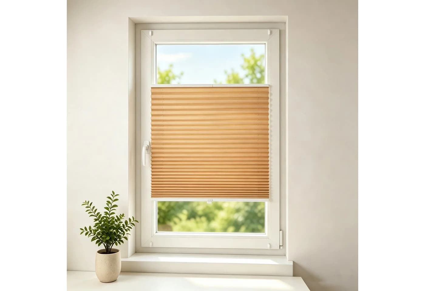 Sekey Plissee Klemmfix ohne Bohren Creme 60x120cm