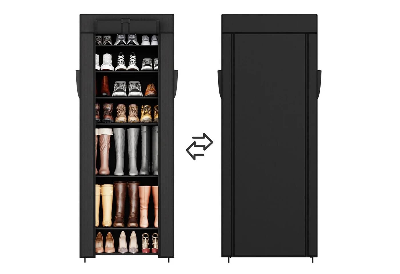 Sekey Schuhschrank 9 Ebenen Stoffschrank 27 Paar Schuhe 58 cm - Bild 2