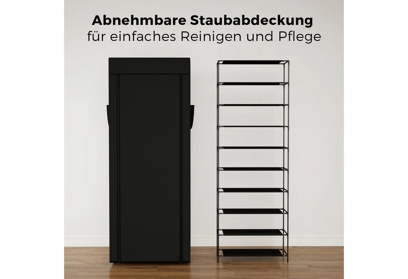 Sekey Schuhschrank 9 Ebenen Stoffschrank 27 Paar Schuhe 58 cm - Bild 5