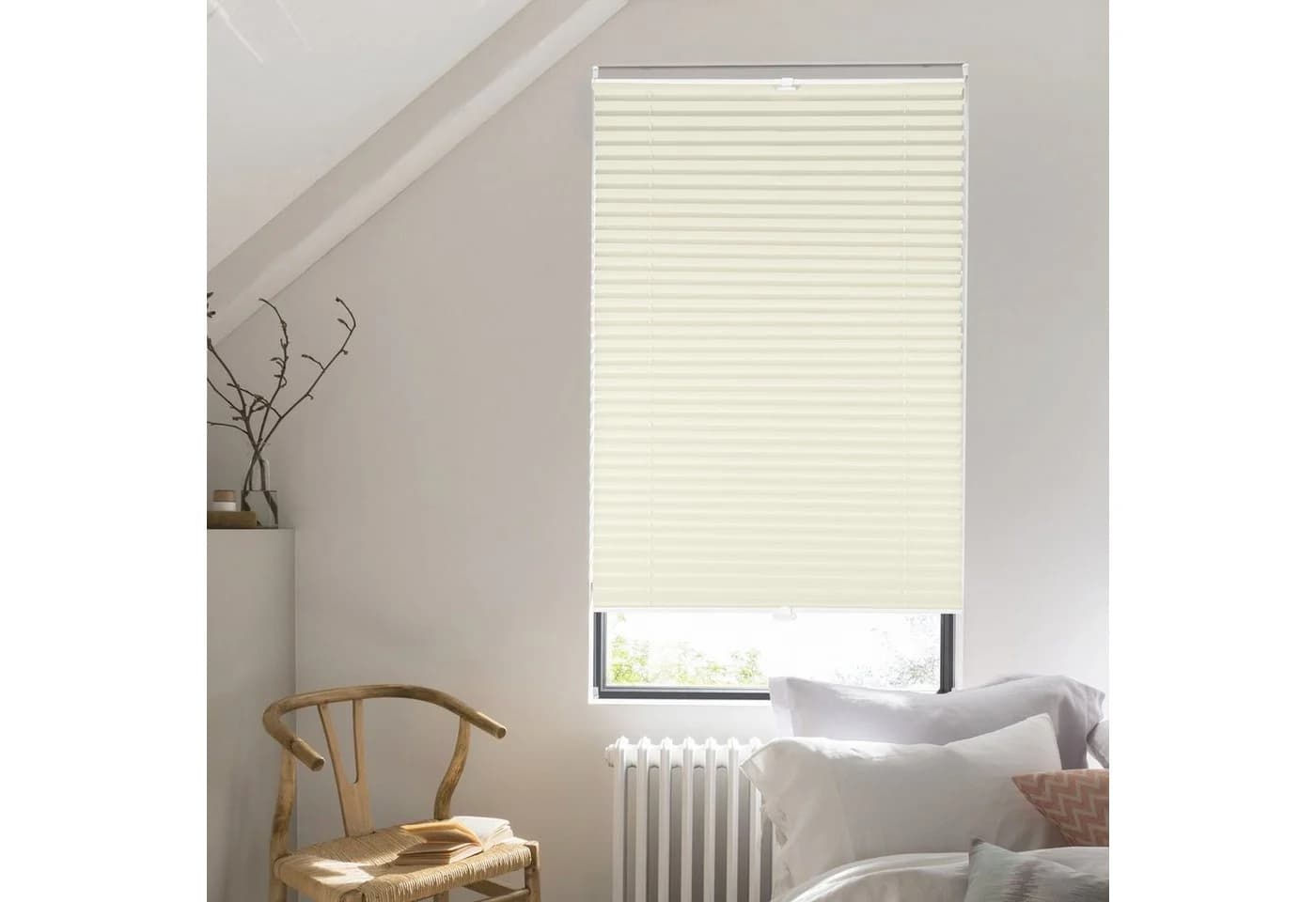 Sekey Plissee Klemmfix Beige ohne Bohren