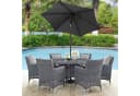 Sekey Sonnenschirm 220 cm Grau Kurbel Neigbar Bild 1