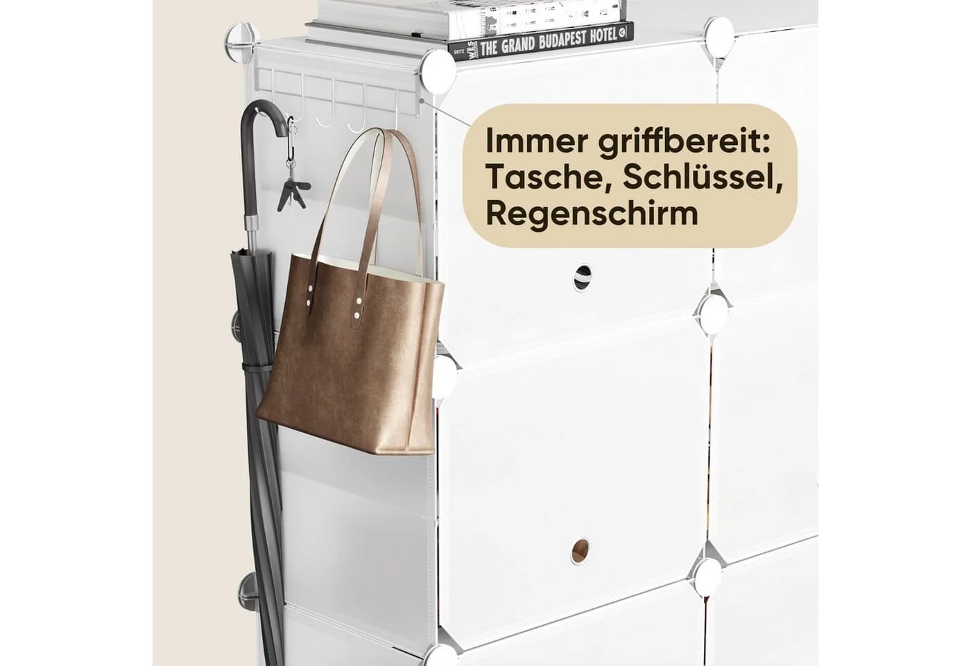 Sekey Schuhschrank Schuh-Organizer Stecksystem 24 Paar Weiß - Bild 5