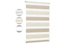 Sekey Doppelrollo Klemmfix ohne Bohren Zweifarbig Zebra Rollo Beige/Braun Bild 2