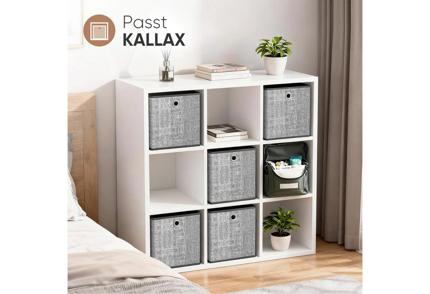 Sekey Aufbewahrungsbox 6er Set Vliesstoff Grau
