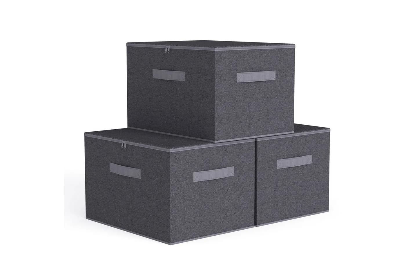 Sekey Aufbewahrungsbox 3er Set Vliesstoff Faltboxen - Bild 2