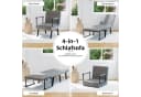 oyajia Schlafsofa 4 in 1 Schlafcouch mit Bettfunktion, Leinen-Touch, Grau Bild 3