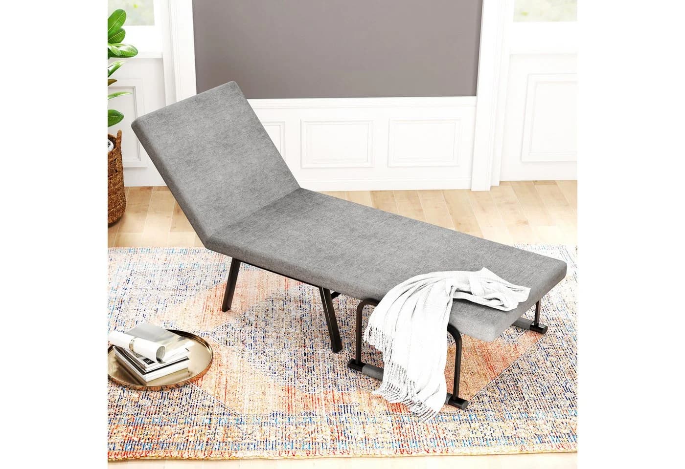 oyajia Schlafsofa 4 in 1 Schlafcouch mit Bettfunktion, Leinen-Touch, Grau - Bild 4