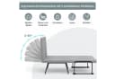 oyajia Schlafsofa 4 in 1 Schlafcouch mit Bettfunktion, Leinen-Touch, Grau Bild 5
