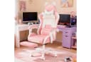 oyajia Gaming-Stuhl Bürostuhl Ergonomisch mit Kopfstütze und Katzenohren PU-Leder Bild 2