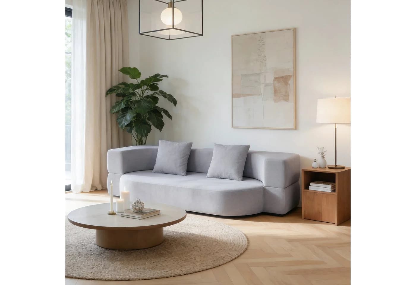 oyajia Schlafsofa Klappbares Knochenloses Schlafsofa mit 2 Kissen