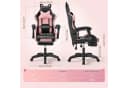 oyajia Gaming-Stuhl Bürostuhl Ergonomisch mit Kopfstütze und Katzenohren PU-Leder Bild 5