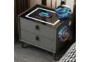 oyajia Nachttisch Nachtschrank mit Bluetooth-Lautsprecher & Kabelloser Ladefunktion Bild 2