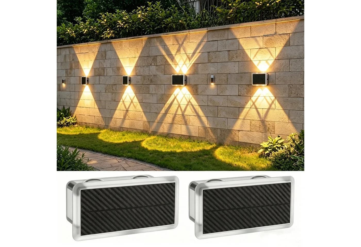 oyajia Solar Wandleuchte LED Außen RGB 7 Farben - Bild 2