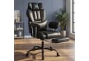 oyajia Chefsessel Ergonomischer Bürostuhl Schwarz mit Fußstütze Bild 3