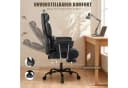 oyajia Chefsessel Ergonomischer Bürostuhl Schwarz mit Fußstütze Bild 4
