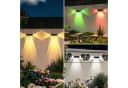 oyajia Außen-Wandleuchte 4 Stück Solarlampe LED RGB Schwarz Bild 4