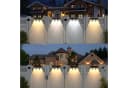 oyajia LED Solarleuchte 4 Stück Schwarz RGB Warmweiß Außen Bild 3