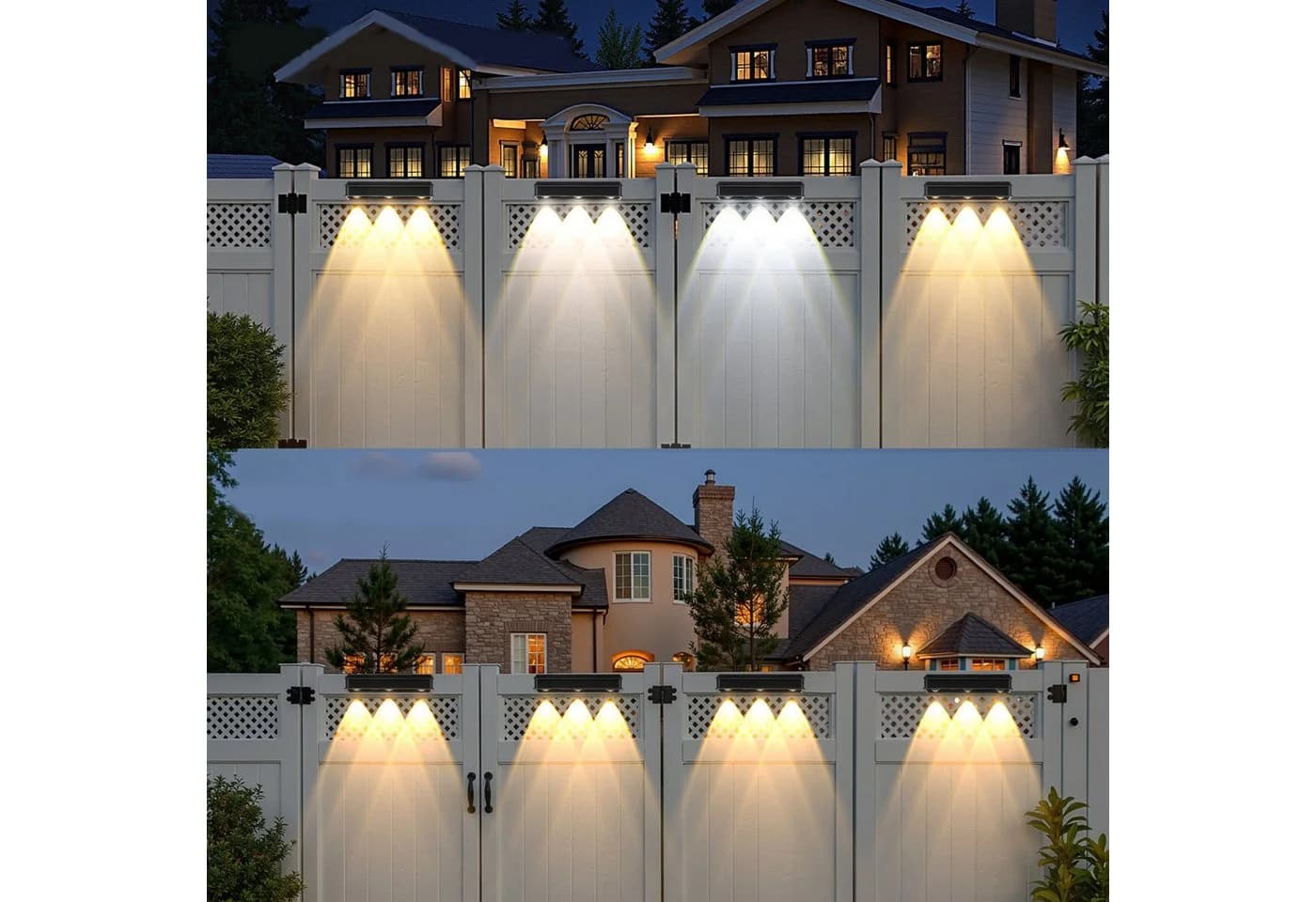 oyajia LED Solarleuchte 4 Stück Schwarz RGB Warmweiß Außen - Bild 3