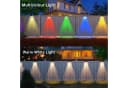 oyajia LED Solarleuchte 4 Stück Schwarz Außen IP65 RGB Bild 3
