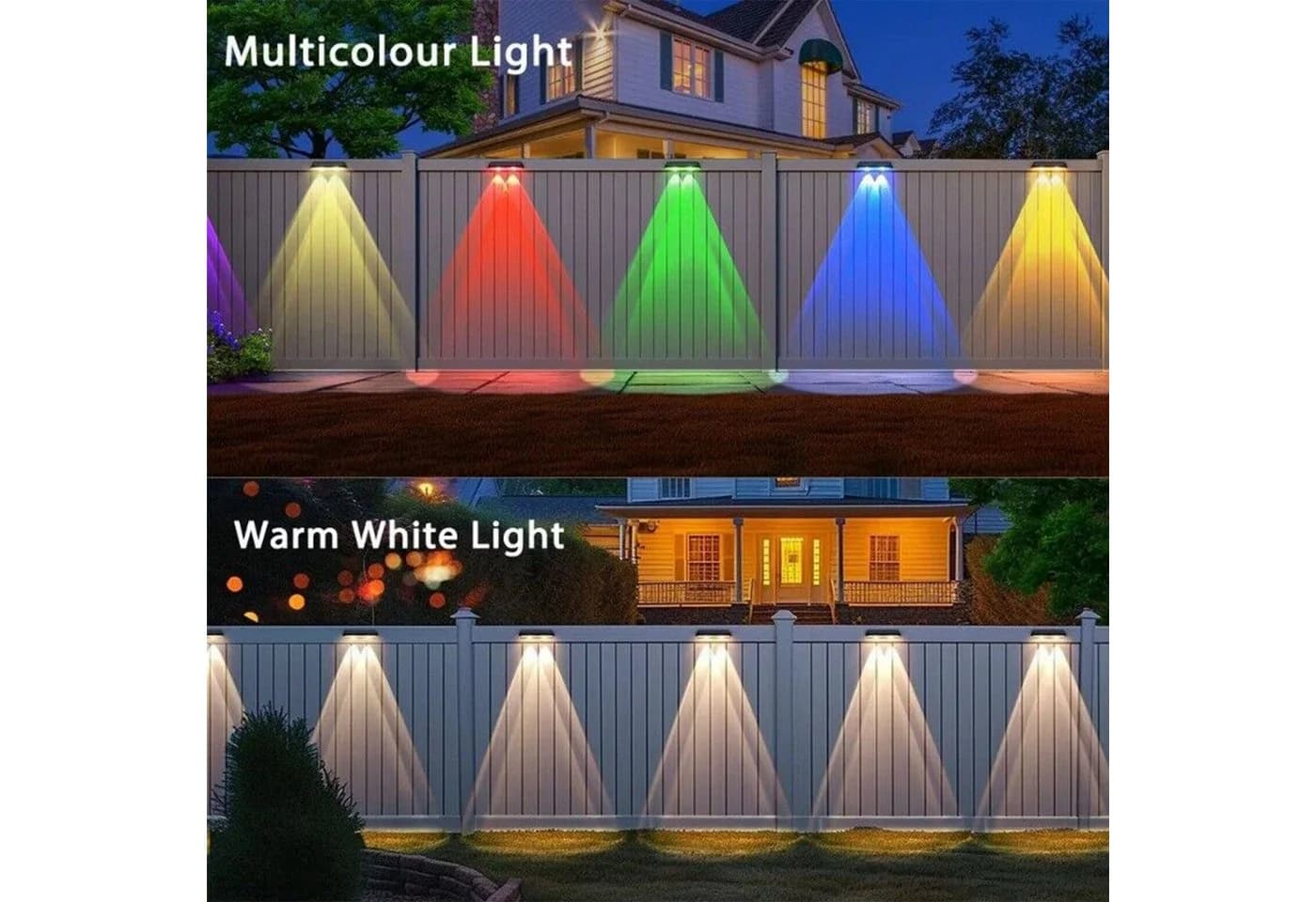 oyajia LED Solarleuchte 4 Stück Schwarz Außen IP65 RGB - Bild 3