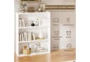 oyajia Bücherregal 3-fach Weiß Holzwerkstoff Standregal Bild 4