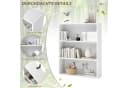 oyajia Bücherregal 3-fach Weiß Holzwerkstoff Standregal Bild 5