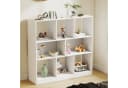 oyajia Bücherregal 8 Fächer Weiß Spanplatte Bild 2