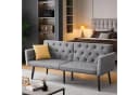 oyajia Schlafsofa 2-Sitzer mit verstellbarer Rückenlehne und Bettfunktion grau Bild 3