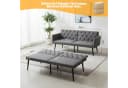 oyajia Schlafsofa 2-Sitzer mit verstellbarer Rückenlehne und Bettfunktion grau Bild 5