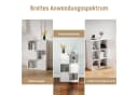 oyajia Bücherregal 6 Fächer mit 3 Türen Weiß Modernes Design Bild 5