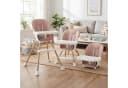 oyajia Kinderstuhl 3-in-1 Rosa Beige mit Tablett und 5-Punkt-Gurt Bild 1