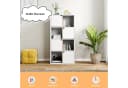 oyajia Bücherregal Weiß 8 Fächer 4 Türen Modern Bild 1