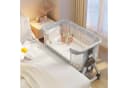 oyajia Beistellbett 3 in 1 Grau/Beige 6-stufig Höhenverstellung Bild 1