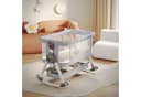 oyajia Beistellbett 3 in 1 Grau/Beige 6-stufig Höhenverstellung Bild 3
