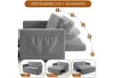 oyajia Schlafsofa 3 in 1 Klappsofa Grau mit verstellbarer Rückenlehne Bild 5