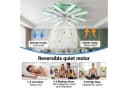oyajia Deckenventilator mit LED-Beleuchtung, RGB dimmbar, 6-Gang Silent-Lüfter Bild 5