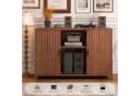 BROTTAR Sideboard Plattenspieler-Schrank Braun Rillentüren Bild 5