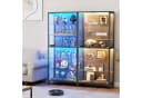 BROTTAR Glasvitrine mit LED-Beleuchtung und 6 Ebenen Schwarz Bild 3