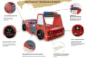 Aileenstore Autobett Rio Feuerwehrbett mit LED Licht Hochglanz Bild 2
