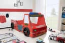 Aileenstore Autobett Rio Feuerwehrbett mit LED Licht Hochglanz Bild 3