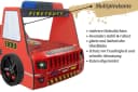 Aileenstore Autobett Rio Feuerwehrbett mit LED Licht Hochglanz Bild 4