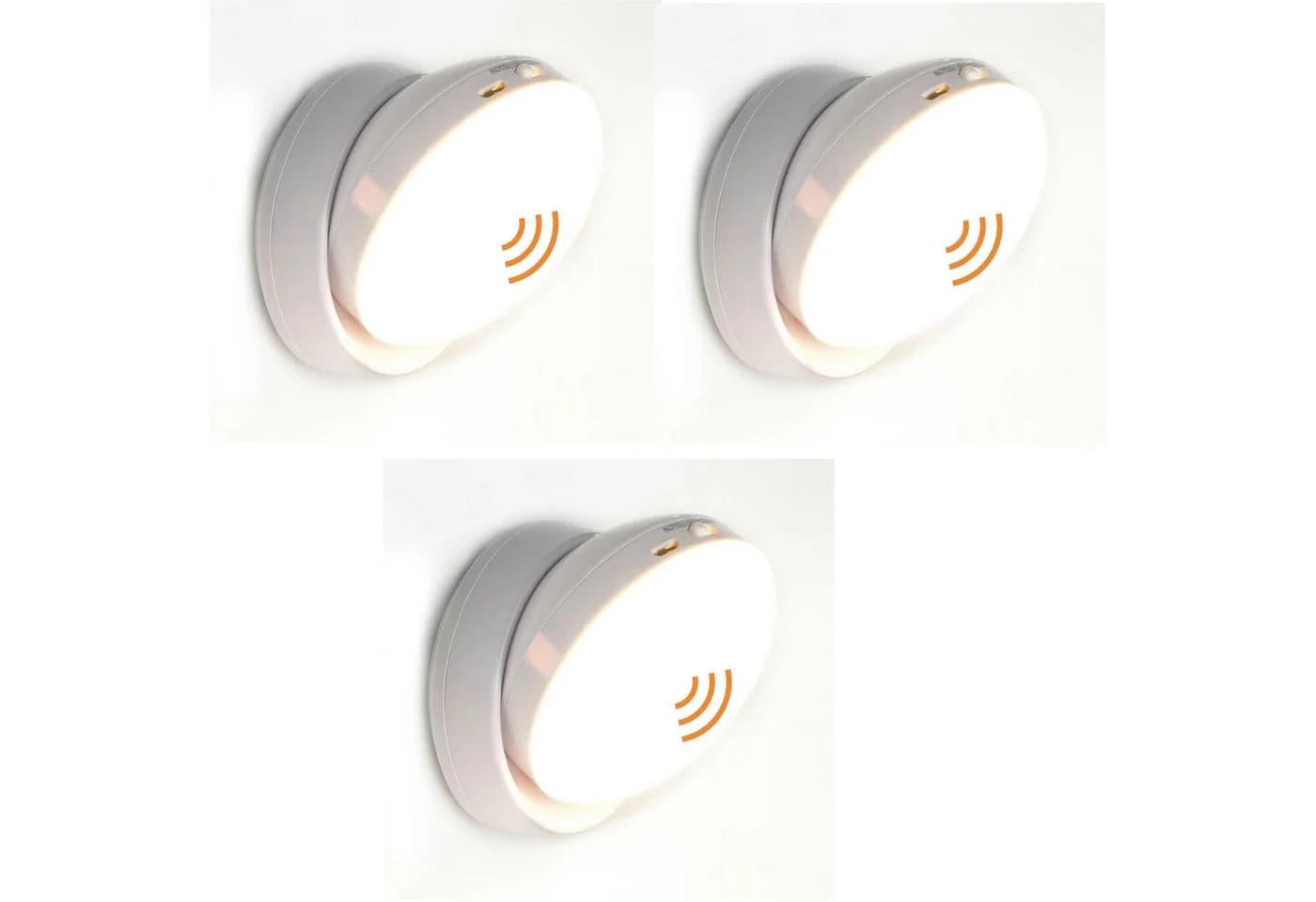 AKKEE LED Wandleuchte 360° Bewegungsmelder 3er-Set Warmweiß - Bild 2