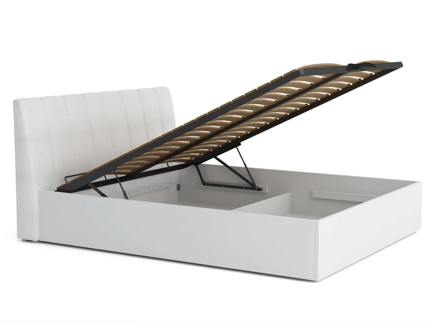 Möbel für Dich Komplettschlafzimmer Italia Hochglanz-Weiß Bett Schrank - Bild 4