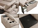 Möbel für Dich Ecksofa MINDY 3 Relax Beige mit USB, Minibar & Schlaffunktion Bild 3