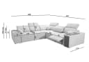 Möbel für Dich Ecksofa MINDY 3 Relax Beige mit USB, Minibar & Schlaffunktion Bild 4
