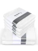 herzbach home Handtuch Set Pura 6-tlg. 550g/m² 100% Baumwolle Weiß Bild 2