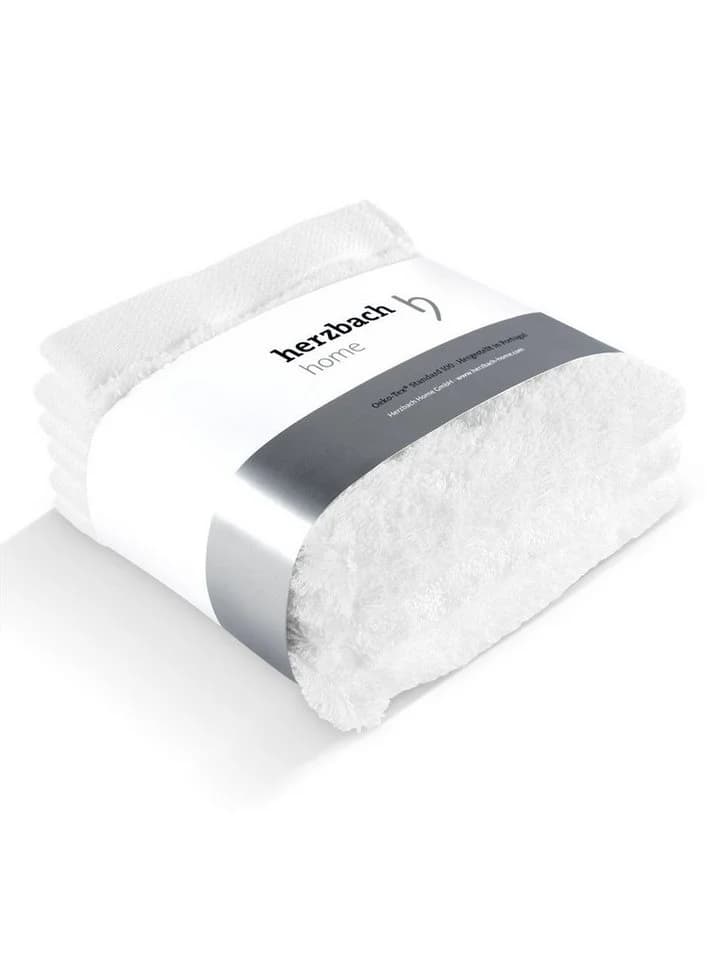 herzbach home Seiftuch Set 3-tlg. 550g/m² Baumwolle Weiß - Bild 2