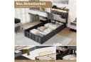 Simurq Polsterbett mit Stauraum und LED-Beleuchtung Grau Bild 4