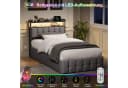 Simurq Polsterbett mit Stauraum und LED-Beleuchtung Grau Bild 5