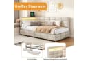Simurq Polsterbett Beige mit LED, USB & Schubladen Bild 4